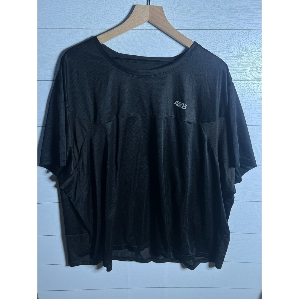 ASOS 4505 Womens 26 Curve Loose Fit Breathable Mesh Running Gym Shirt Black